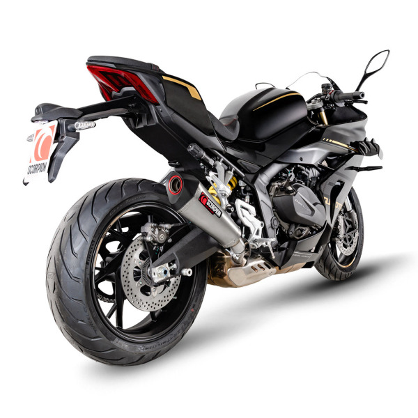 Scorpion Exhaust QJ SRK 800 & 800RR - Stainless steel Serket taper slip on silencer